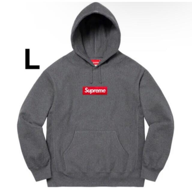 Supreme Box Logo Hooded Charcoal Lサイズ