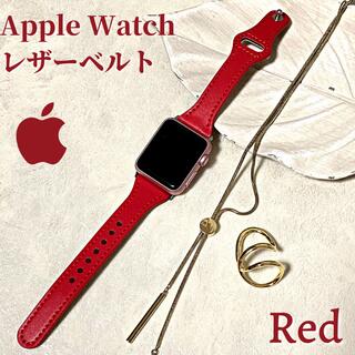 Apple Watch 本革 レザー ベルト 韓国 人気 細み アップルウォッチ(その他)