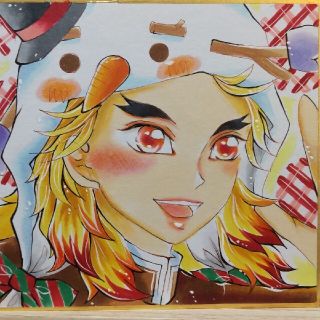 ※売り切れました(^^)    煉獄杏寿郎  手描きイラスト  鬼滅の刃(アート/写真)