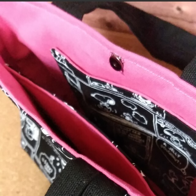 SNOOPY(スヌーピー)のハンドメイドミニトートバッグ ハンドメイドのファッション小物(バッグ)の商品写真