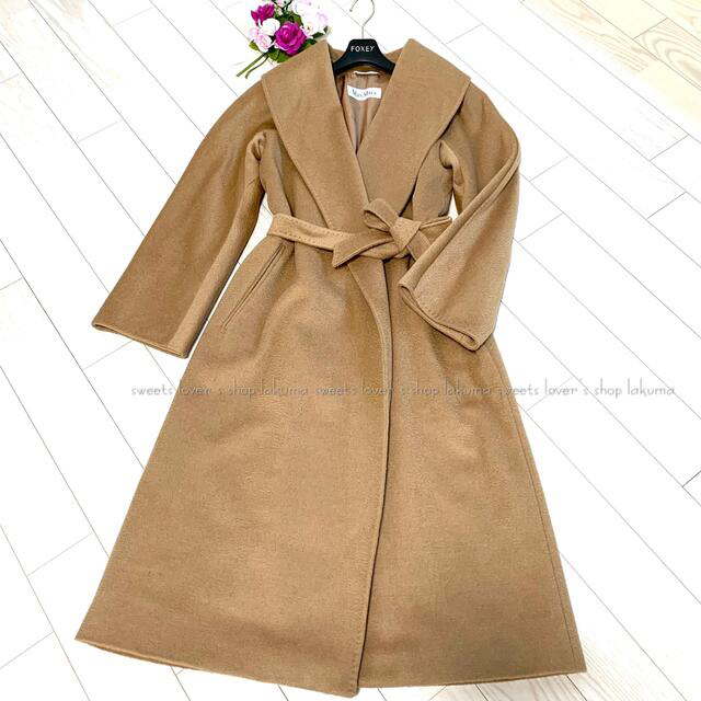 印象のデザイン Max Mara - キャメル100 最高峰白タグ ベルテッド