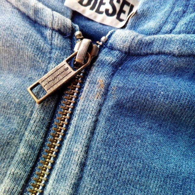 DIESEL(ディーゼル)のDIESEL ディーゼル インディゴ ムラ染め ジップパーカー M メンズのトップス(パーカー)の商品写真