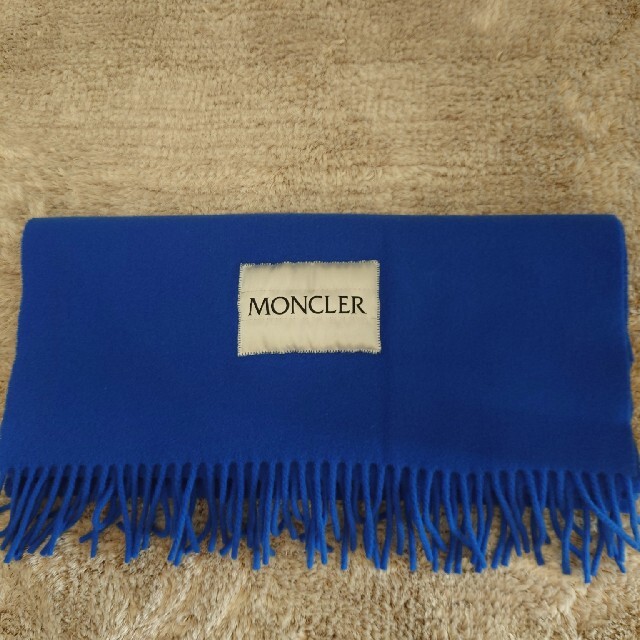 アブルー MONCLER - 110 MONCLER クリアブルー ロングマフラー