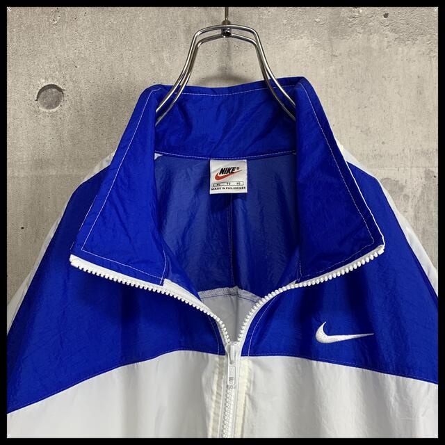 【新品】ナイキNIKEナイロンジャケット青ブルー×白ホワイト刺繍ロゴ菅田将暉着用 【新品】ナイキNIKEナイロンジャケット青ブルー×白ホワイト刺繍ロゴ菅田将暉着用