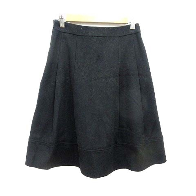 M-premier(エムプルミエ)のM-Premier フレアスカート ひざ丈 ウール カシミヤ混 36 黒 レディースのスカート(ひざ丈スカート)の商品写真