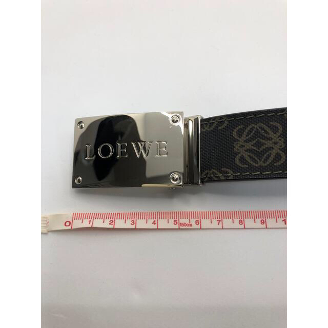 極美品♡】LOEWEロエベ レザーベルト アナグラム ロゴ シルバー