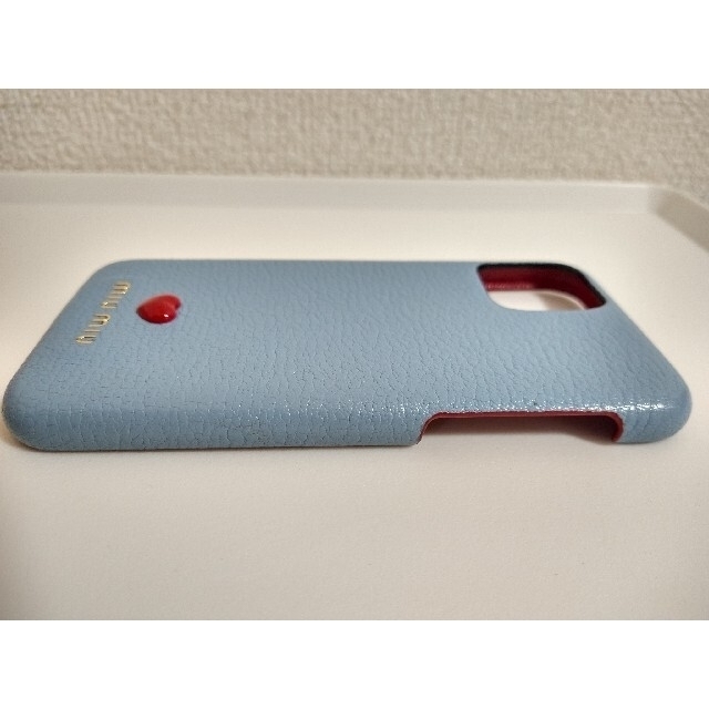 美品★miumiu iPhone11pro スマホケース マドラスレザー ブルー