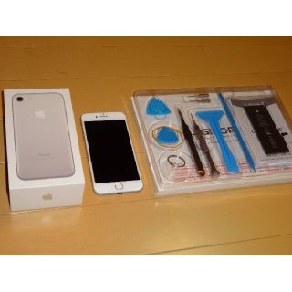 アイフォーン(iPhone)のジャンク SIMフリー iPhone 7 128  バッテリー100% 分解工具(スマートフォン本体)