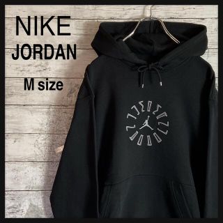 ナイキ(NIKE)の【未使用】ナイキジョーダン★両面プリントロゴパーカー　黒　Mサイズ(パーカー)