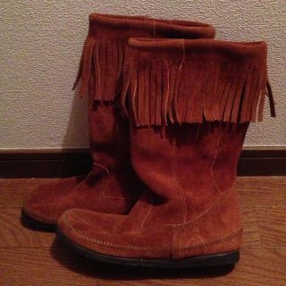 ミネトンカ(Minnetonka)のミネトンカ カーフハイフリンジブーツ☆(ブーツ)