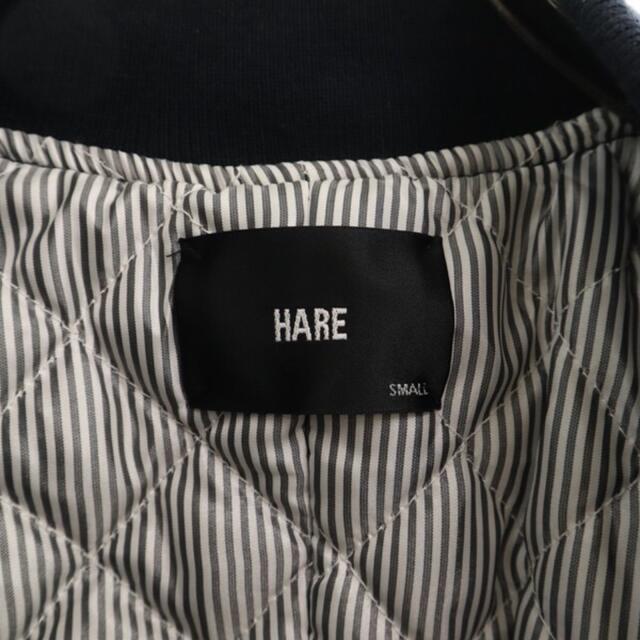 HARE(ハレ)の未使用 ハレ ウールブレンド 袖切替 スタジャン S ネイビー HARE メンズのジャケット/アウター(ブルゾン)の商品写真