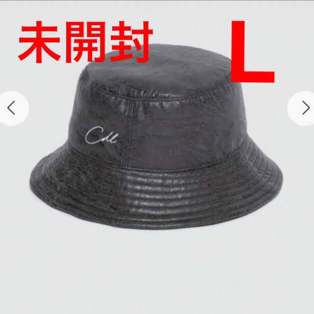 CDL FAUX LEATHER HAT BLACK帽子