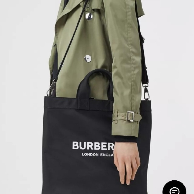 BURBERRY - 新作正規品☆BURBERRY ロゴプリント ECONYL トートバッグの