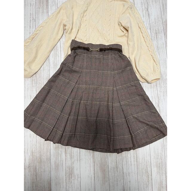 PROPORTION BODY DRESSING - ビットベルト付き千鳥チェック PROPORTION BODY DRESSING - ビットベルト付き千鳥チェック
