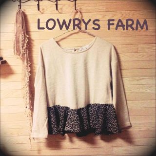 ローリーズファーム(LOWRYS FARM)のLOWRYS＊レオパード切り替えトップス(カットソー(長袖/七分))