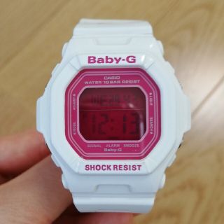 ジーショック(G-SHOCK)のBABY-G ピンク×ホワイト(腕時計)