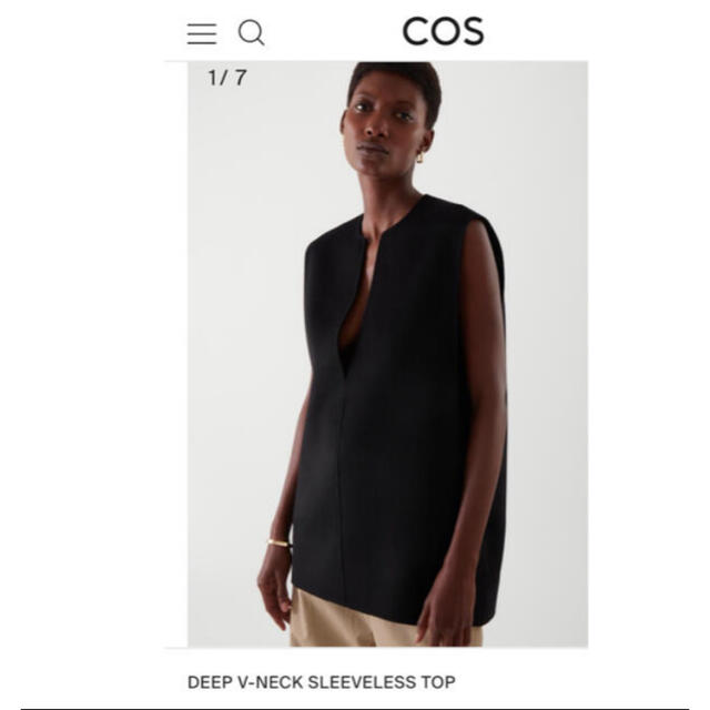 COS(コス)のCOS  DEEP V NECK SLEEVELESS TOP レディースのトップス(ベスト/ジレ)の商品写真