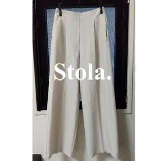 ストラ(Stola.)のStola. ワイドパンツ ホワイト(クロップドパンツ)