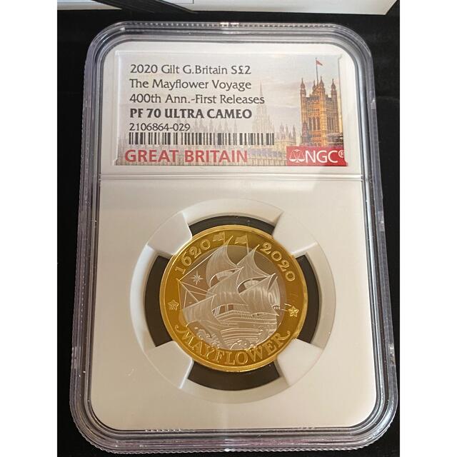 【最高鑑定PF70】メイフラワー号出航400周年 NGC 銀貨PCGS