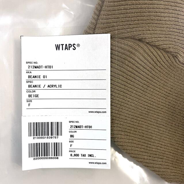 W)taps(ダブルタップス)の新品完売 WTAPS BEANIE ニットキャップ ダブルタップス ベージュ メンズの帽子(ニット帽/ビーニー)の商品写真