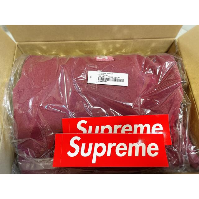Supreme box logo Hooded Sweatshirt plum