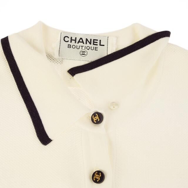 シャネル CHANEL ココボタン バイカラー ワンピース