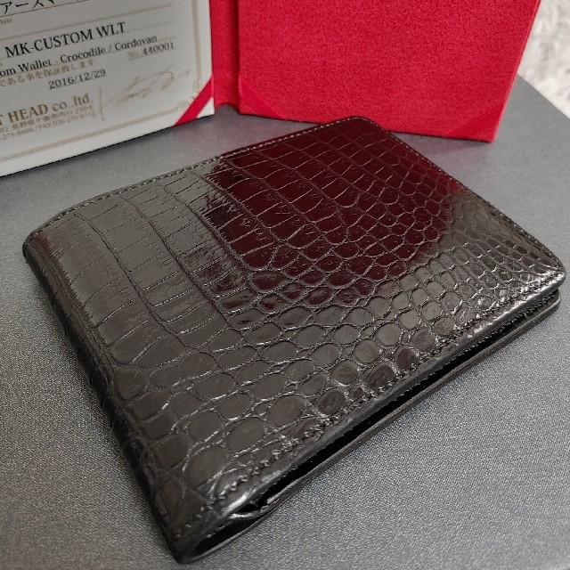 超高品質で人気の フラットヘッド 長財布 外側のみコードバン FLAT