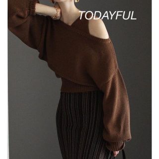 トゥデイフル(TODAYFUL)のTODAYFUL✨ニットセット【ワンショルダーベスト&ショート丈ニット】(ニット/セーター)