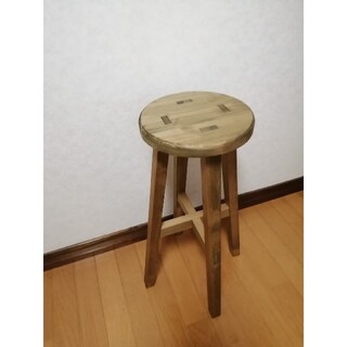 木製スツール　高さ58cm　丸椅子　stool(スツール)