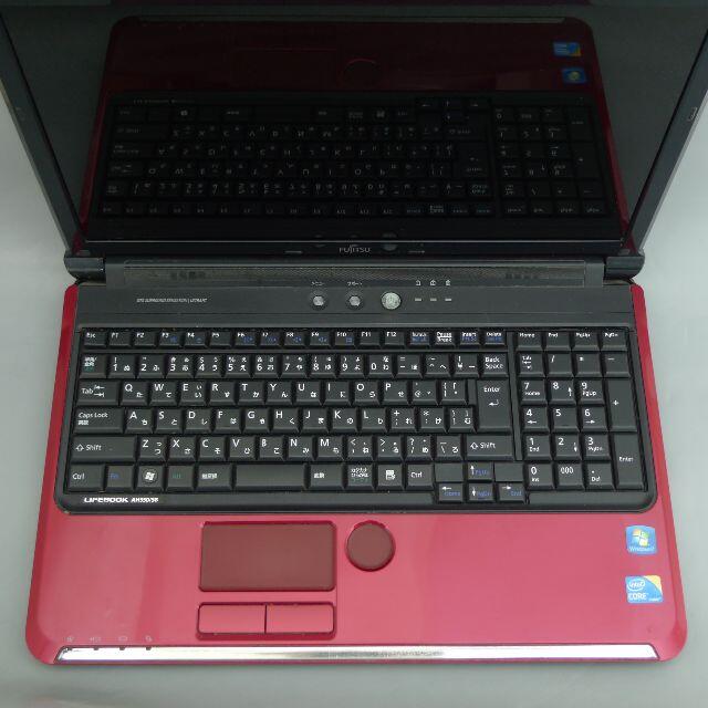 新品高速SSD レッド ノートpc AH550/5B 4GB Blu-ray 新品高速SSD レッド ノートpc AH550/5B 4GB Blu-ray