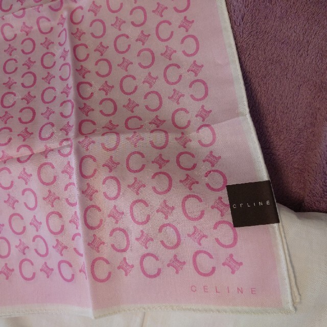 celine(セリーヌ)のCELINE ハンカチ ピンク レディースのファッション小物(ハンカチ)の商品写真