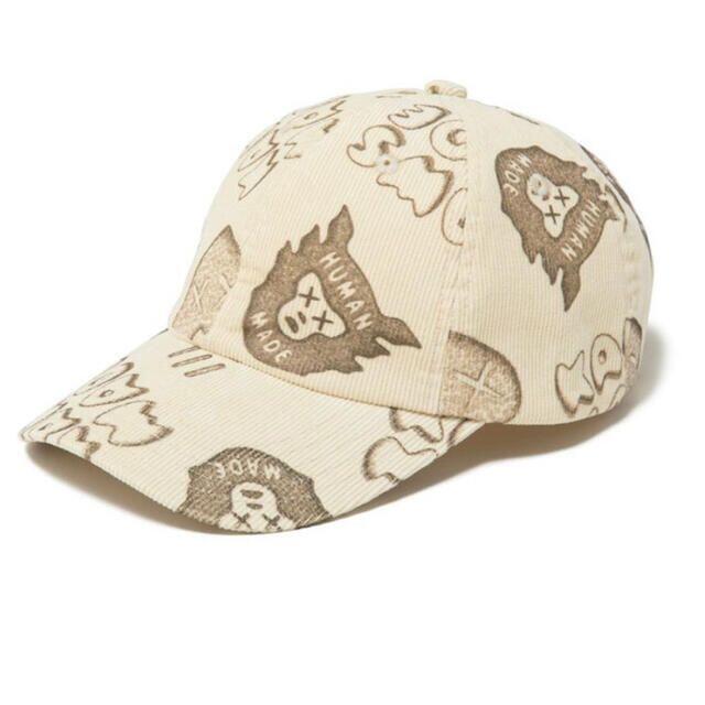 サイズフリーHUMAN MADE KAWS CORDUROY PRINT CAP