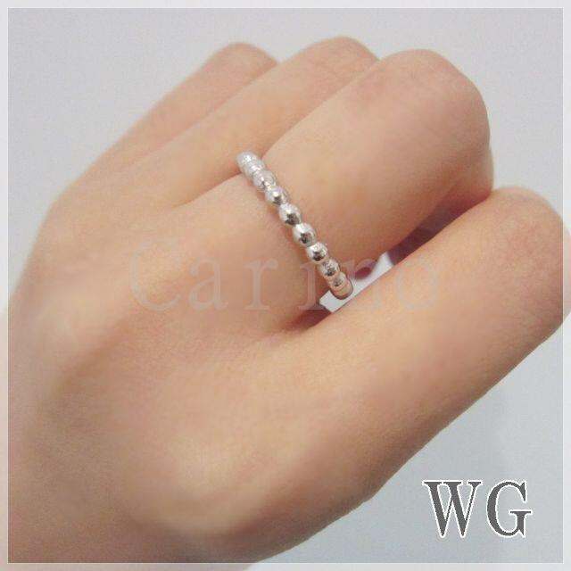 ラグジュアリー ボールライン リング YG WG PG pl 10～15号 レディースのアクセサリー(リング(指輪))の商品写真