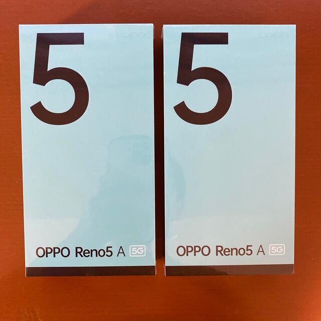 simフリー【新品未開封　2台】OPPO Reno5 A 5G アイスブルー