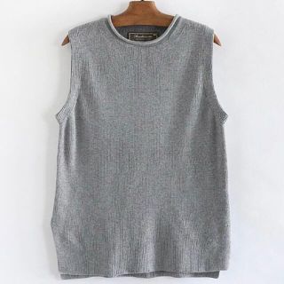 アナクロノーム(anachronorm)のANACHRONORM Silk Cotton Vest ニットベスト グレー(ベスト)