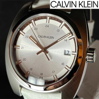カルバンクライン(Calvin Klein)の【CALVIN KLEIN】メンズ腕時計/新品未使用/ホワイト色/シルバー色(腕時計(アナログ))