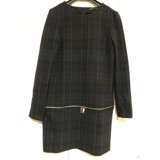 ザラ(ZARA)のZARA WOMAN ザラウーマン タータンチェック柄ワンピース(ひざ丈ワンピース)