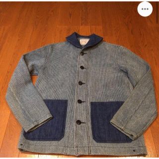 ヘチマ襟 カバーオール さしこ珍品　indigo japan