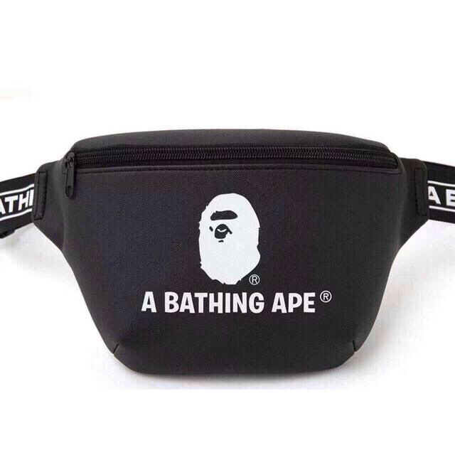 a bathing ape レザー調ウエストバッグ
 エイプ