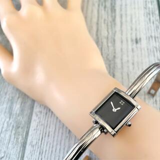 【電池交換済】Yves Saint Laurent 腕時計 バングル シルバー