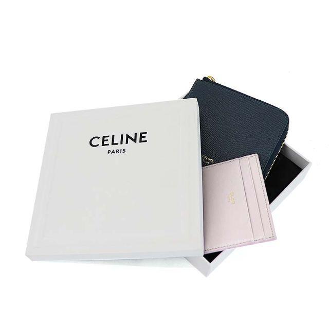 celine(セリーヌ)のCELINE ジップ付パース レザー オーシャンブルー A5735 レディースのファッション小物(コインケース)の商品写真