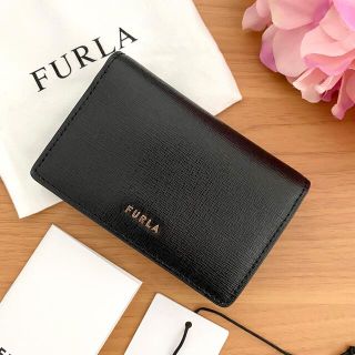 フルラ(Furla)の【新品】FURLA フルラ★名刺入れ 黒 ブラック(名刺入れ/定期入れ)