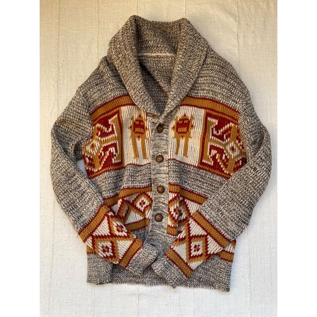 70s Vintage Knit Sweater カウチンニット カーディガン