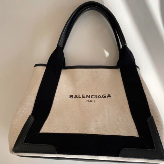 ♡BALENCIAGA♡　付属ポーチは未使用です！！ネイビーカバトートSサイズマザーバッグ