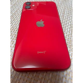 アイフォーン(iPhone)のApple iPhone11  64GB レッド　６.1インチ　SIMフリー　(スマートフォン本体)