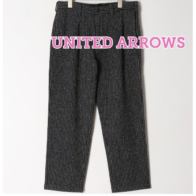 UNITED ARROWS green label relaxing(ユナイテッドアローズグリーンレーベルリラクシング)の【UNITED ARROWS】ブリティッシュツィードMIXEDパンツ、ネイビーL メンズのパンツ(スラックス)の商品写真