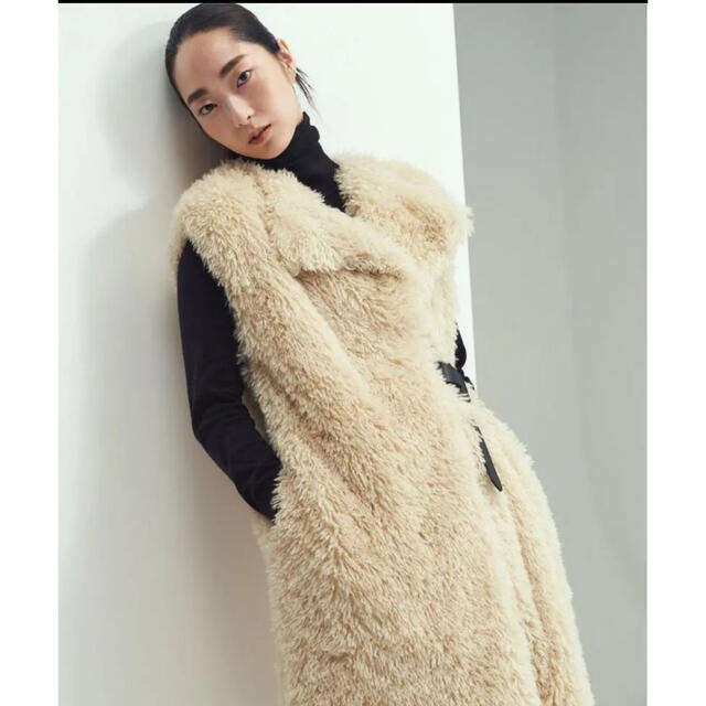 THINK FUR Curly Fur Long Vest ファー ベスト