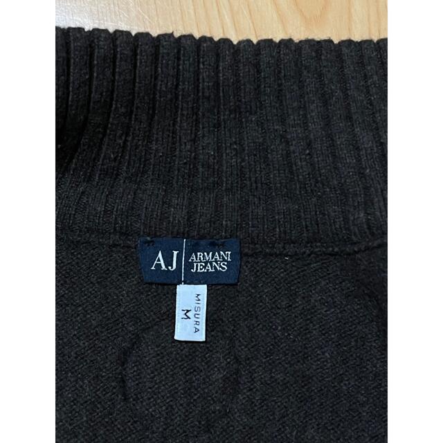 ARMANI JEANS(アルマーニジーンズ)のARMANI JEANS アルマーニ　ダブルジップ　ニットショートジャケット　M メンズのトップス(ニット/セーター)の商品写真