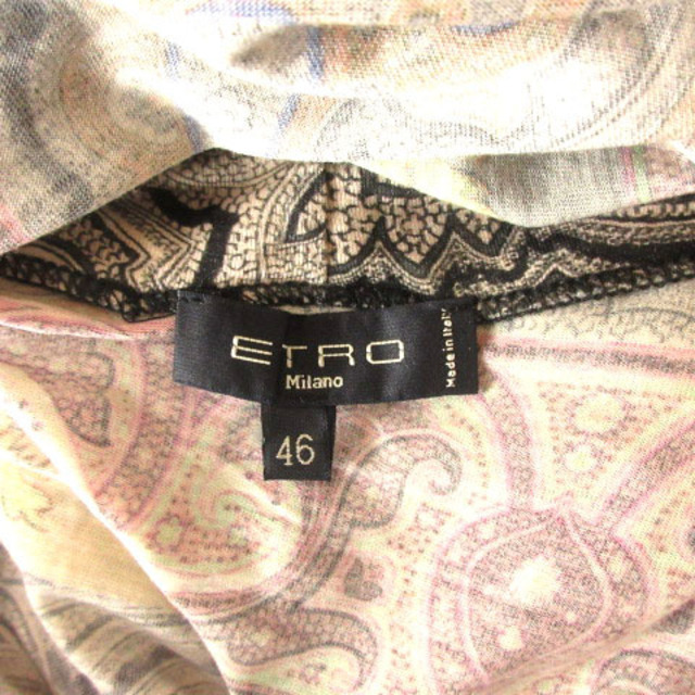 ETRO - エトロ ウール ペイズリー柄 長袖 薄手 カットソー
