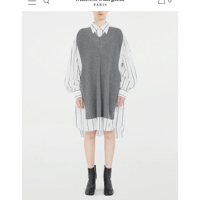 Maison Martin Margiela(マルタンマルジェラ)の値下げしました！　ドッキングワンピース レディースのワンピース(ひざ丈ワンピース)の商品写真